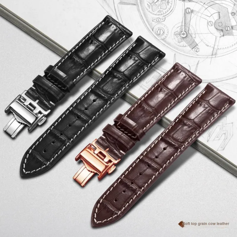 SHIRUI Accessories Longines Compatibility Watch Band 20mm Genuine Leather Material-17
