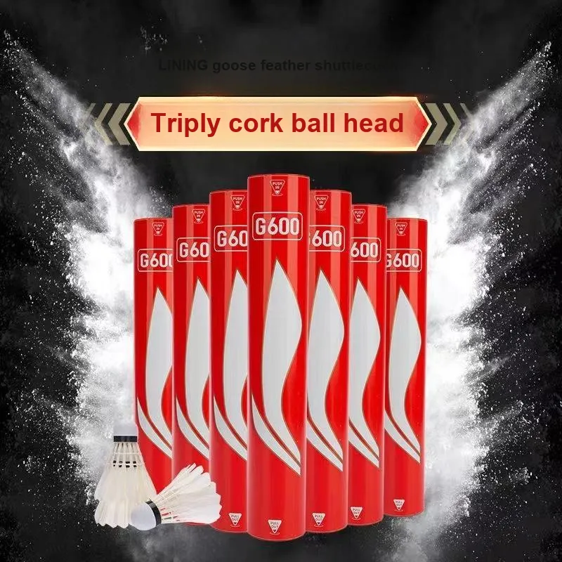 LiNing Duck Feather Shuttlecock Shuttlecocks 12 Pack Unisex-17