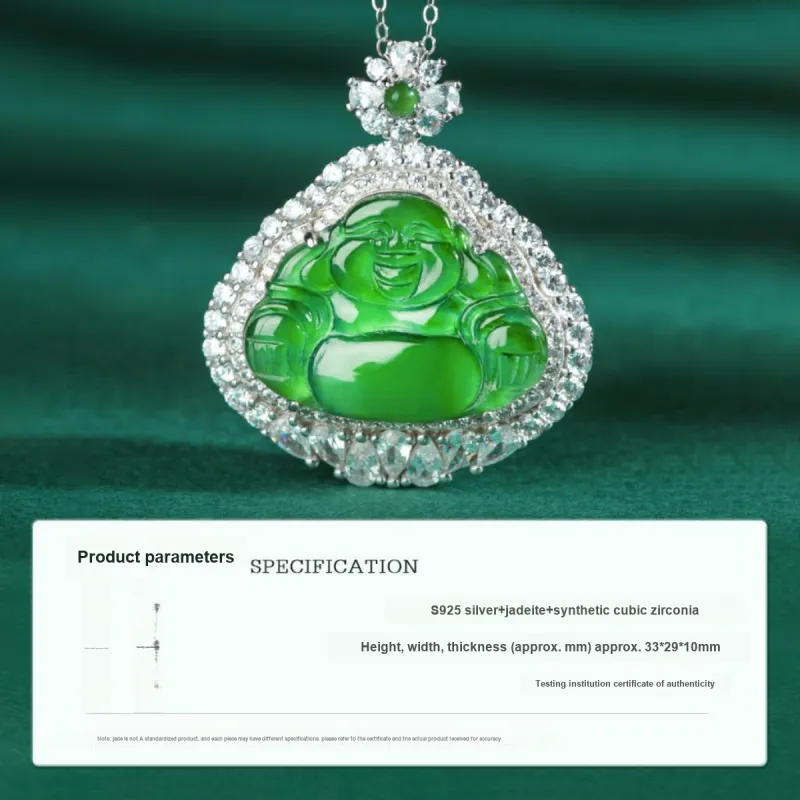 PEARL QUEEN Glutinous Jade Jadeite Necklaces Unisex-1