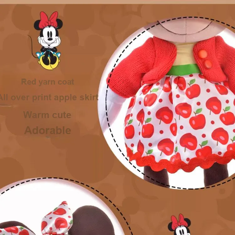 Disney Red Apple Collection Minnie Dolls Plush Doll 22cm Height-1
