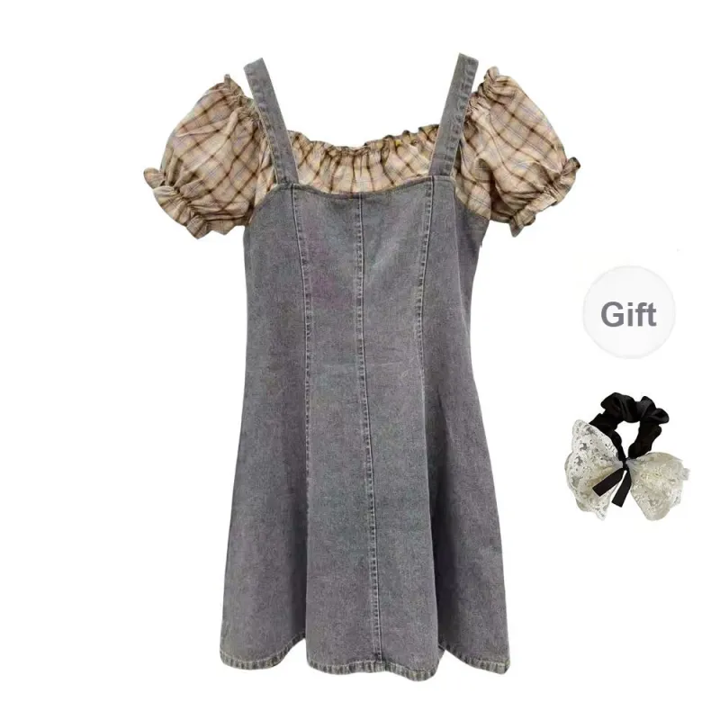 PAVEA Short Sleeved Dress Women's Image Color+Hair Tie Included-1