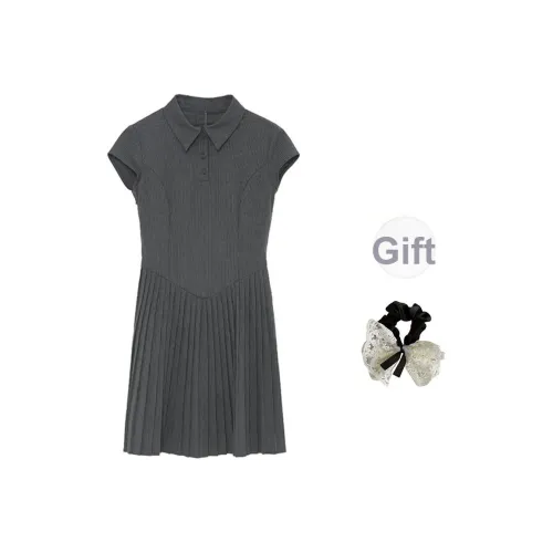 XUZINAI Короткое платье с короткими рукавами женское