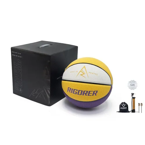 RIGORER PU Basketball Purple Yellow/purple Yellow White/blue Pink Yellow White Size 7 Training Unisex