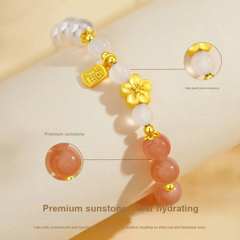 Branded Jewelry Natural Chalcedony Bracelets Women's-2