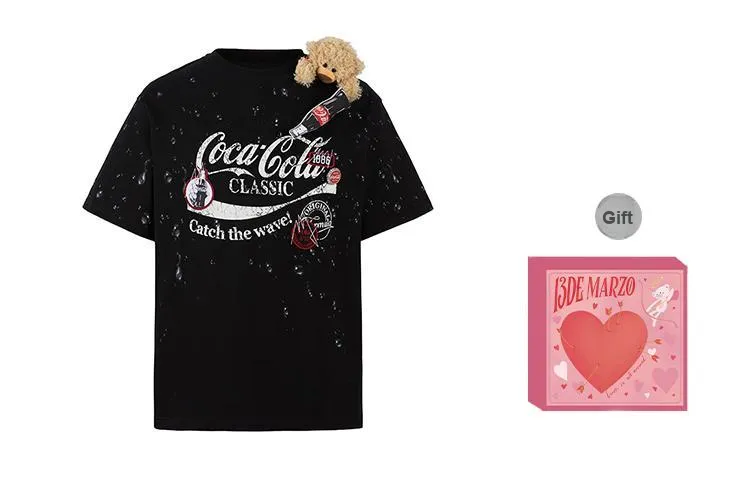13 DEMARZO Coca Cola Collaboration Collection Drop Shoulder Sleeve T Shirt Unisex-4