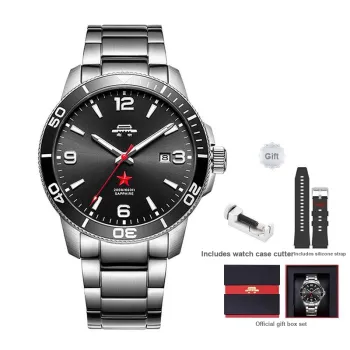Beijing Voyage Collection Automatic Mechanical Movement Stainless Steel Watchband Watch Men's Watches Black Dial