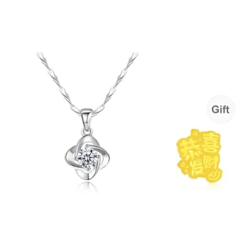 Lao Feng Xiang S999 Fine Silver Necklaces Women's