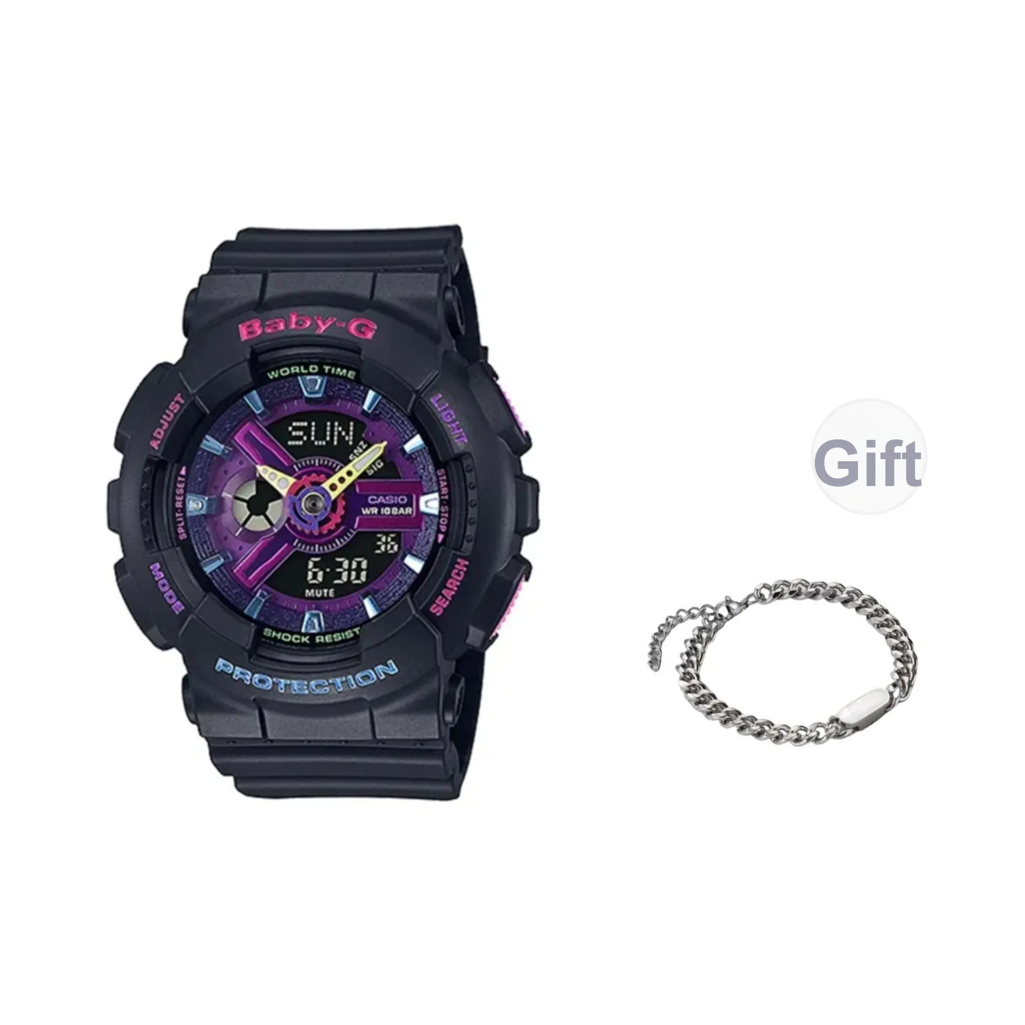 CASIO Кварцевый механизм Часы Мужские Фиолетовый Циферблат