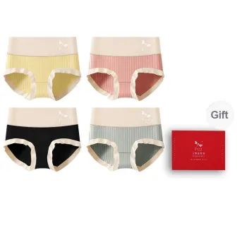 RED DRAGONFLY Cotton Panties Women's 4 Pack