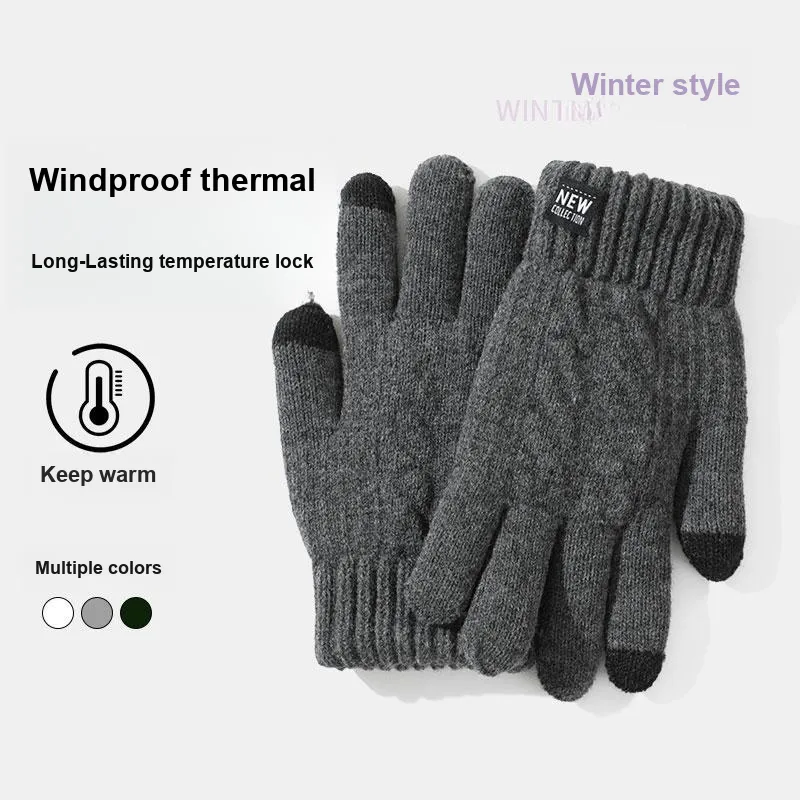 YUZHAOLIN Polyamide Knit Gloves Men's-3