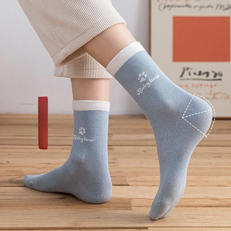 Yalu Mid Calf Socks Women's 5 Pack-14