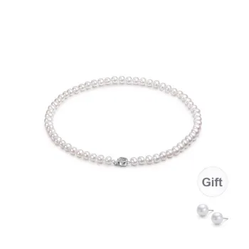 Luxury Beads Freshwater Pearl Necklace, Birthday, Bestie, Self Wear Women's