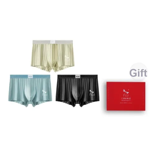 RED DRAGONFLY Хлопок Трусы Мужские 3 Пачки Подарочный Набор Коробка