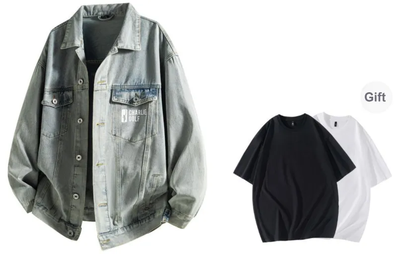 CHARLIE GOLF Denim Jacket Unisex-11