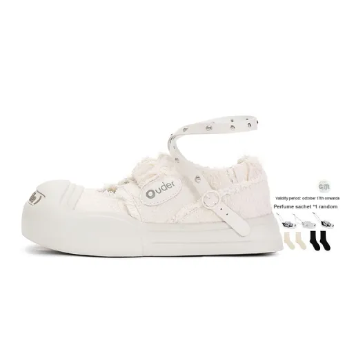 Ouder Smiler Skateboard Shoes Women's Low-Top Off White