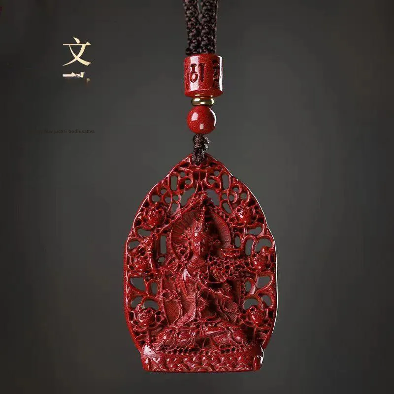 Lingxiang Yurun Cinnabar Necklaces Unisex-14