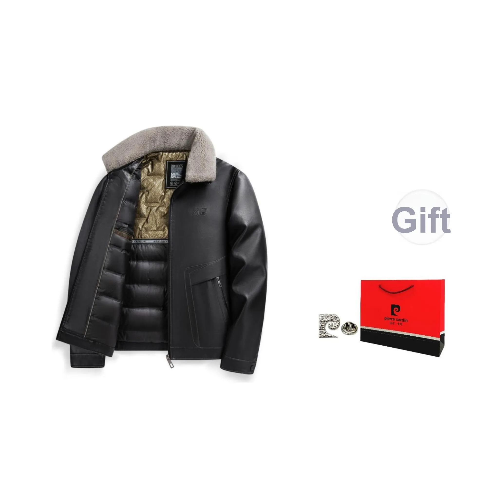 PIERRE CARDIN Кожа Куртка Мужская