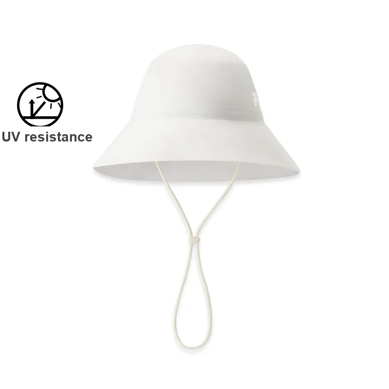 FILA FUSION Polyester Bucket Hats Unisex Heron White-1