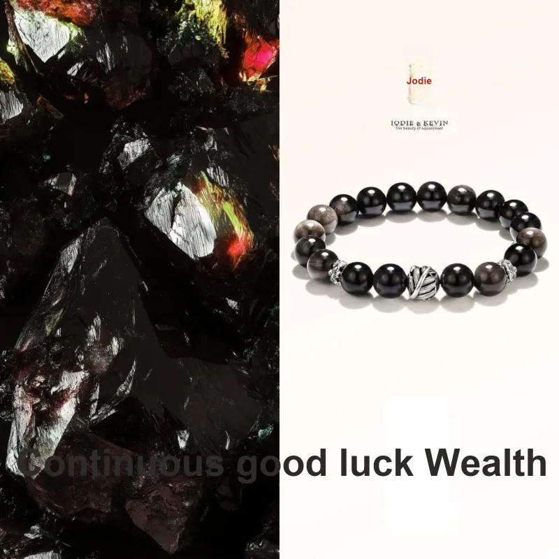 Jodie&Kevin Obsidian Bracelets Men's-1