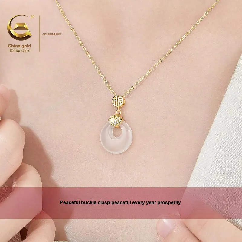 ZSY Chalcedony Jade Necklaces Women's-3