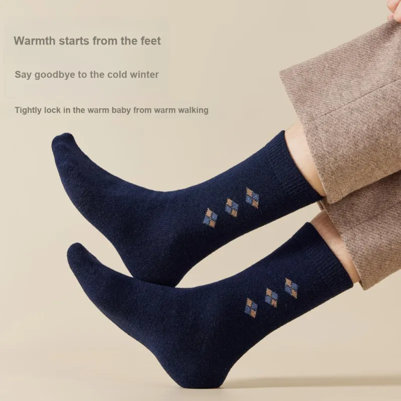 MIIOW Mid Calf Socks Men's 5 Pack Mixed Color-4