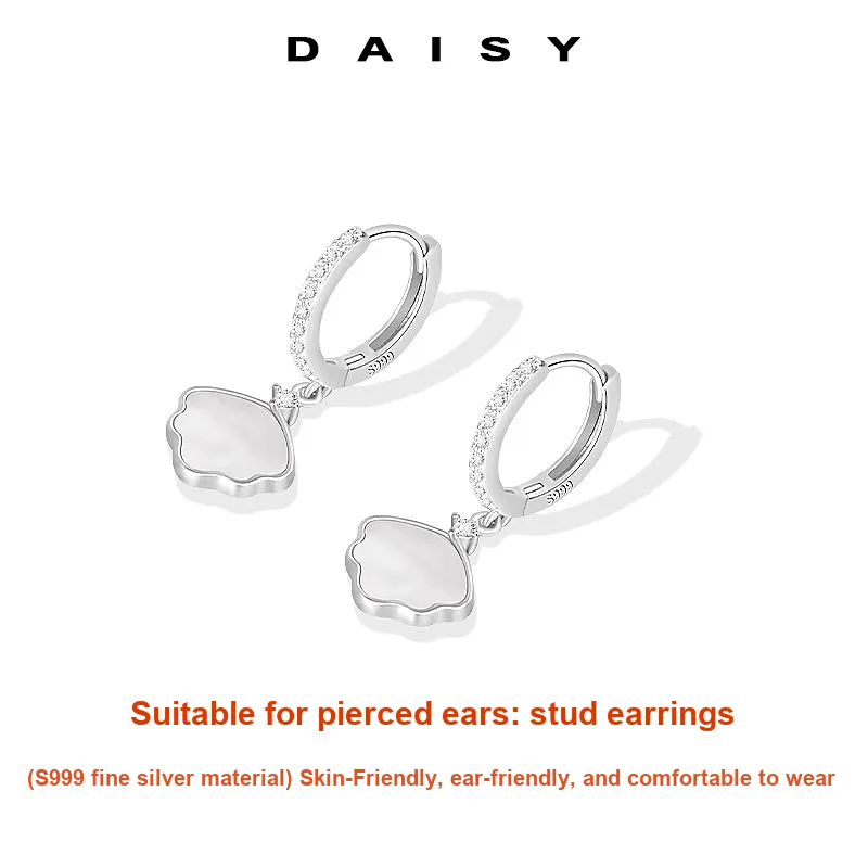 Daisy Dream 999 Fine Silver Earrings Women's-2