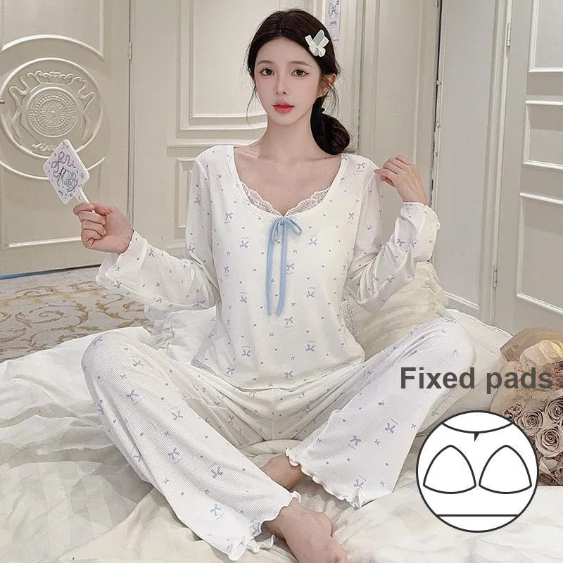 Sleeping Beauty Pajama Set Women's Light Blue-4