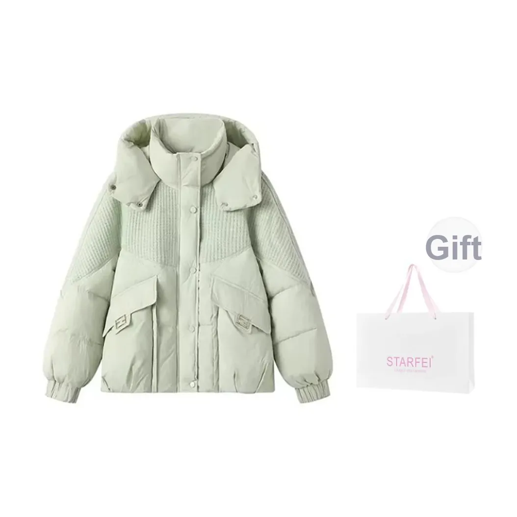 STARFEI Feather Silk Jacket Women's Green