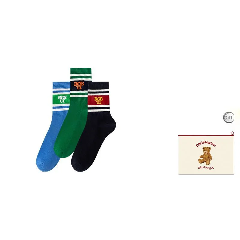 Caramella Mid-Calf Socks Men's Shopping Bag Combo Set-17