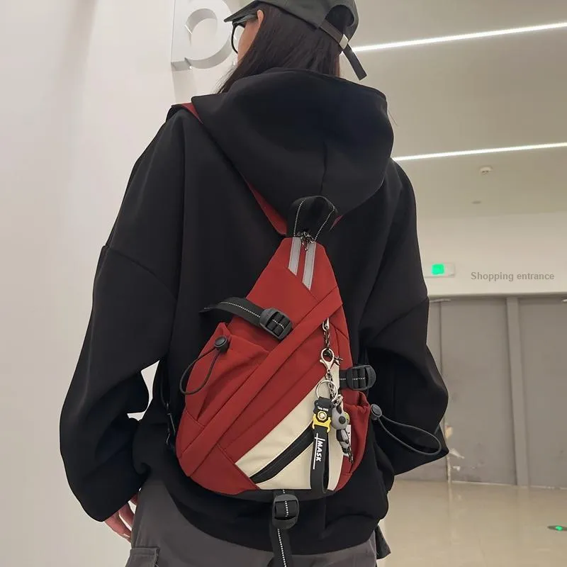 Deli Bear Nylon Backpack Regular Men's Black/Red/White Blue/Khaki-16