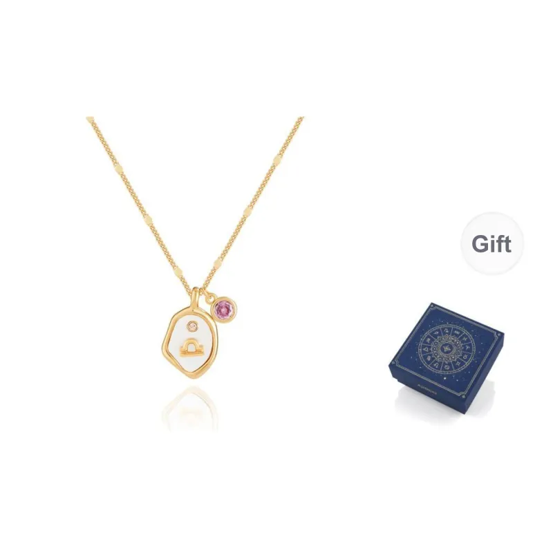 AJIDOU Shell Necklaces Women's Gold-11