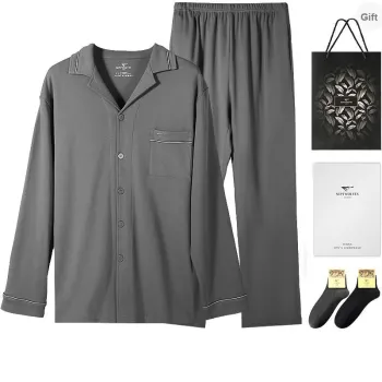 SEPTWOLVES Pajama Set Men's Gift Box Set+Shopping Bag