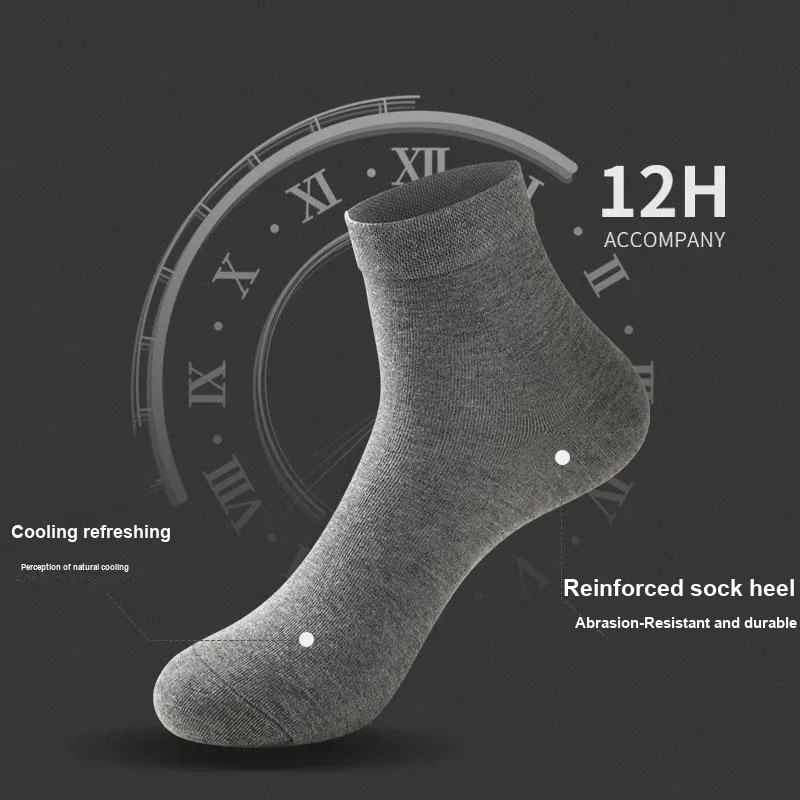 H YXIANG Mid Calf Socks Men's 3 Pack-4