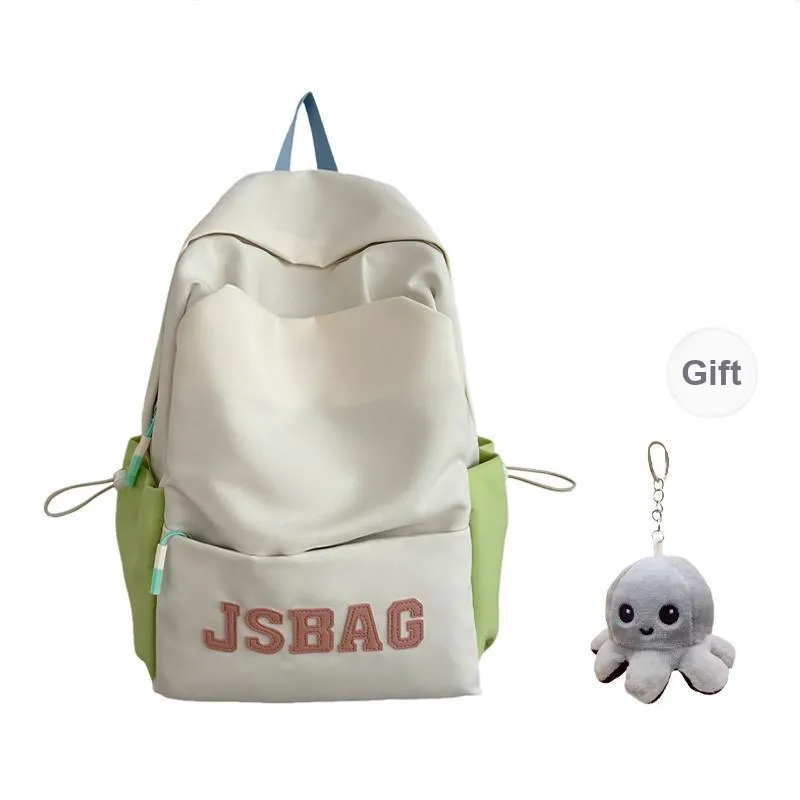 PAIBLOKS Water Resistant Fabric Backpack Regular Women's Men's All Multicolor-12
