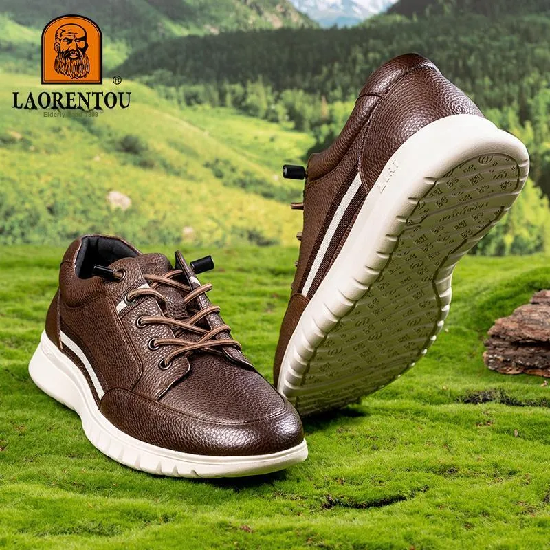 LAORENTOU Casual Shoes Men Low Top Black/Brown-11