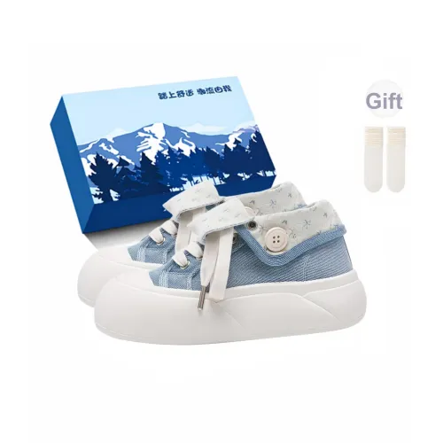 Fawn Miri Покрытие Устойчивое к истиранию Увеличение Высоты Низкие Кроссовки для Скейтбординга Женские Джинсовый Синий