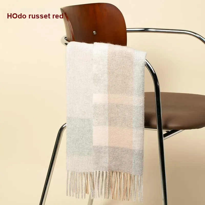 Red Bean 100% Cashmere Knit Scarves Women's-11