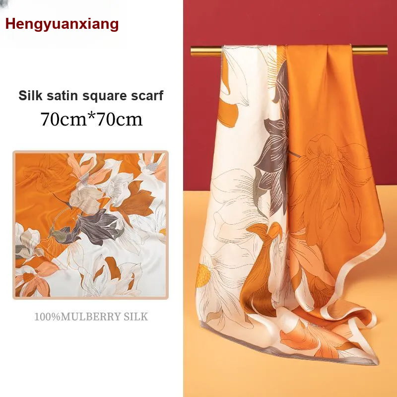 H YXIANG Silk Scarves Women's-11