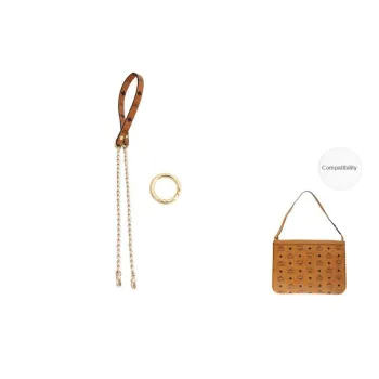 Jingxi Leather Microfiber Material Bag Shoulder Strap Women's Gold/Black