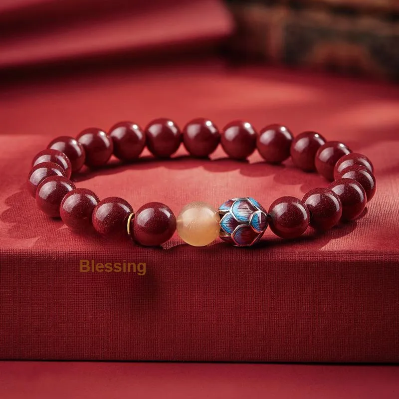 SGE Reconstructed Cinnabar Jade Bracelets Women's-4