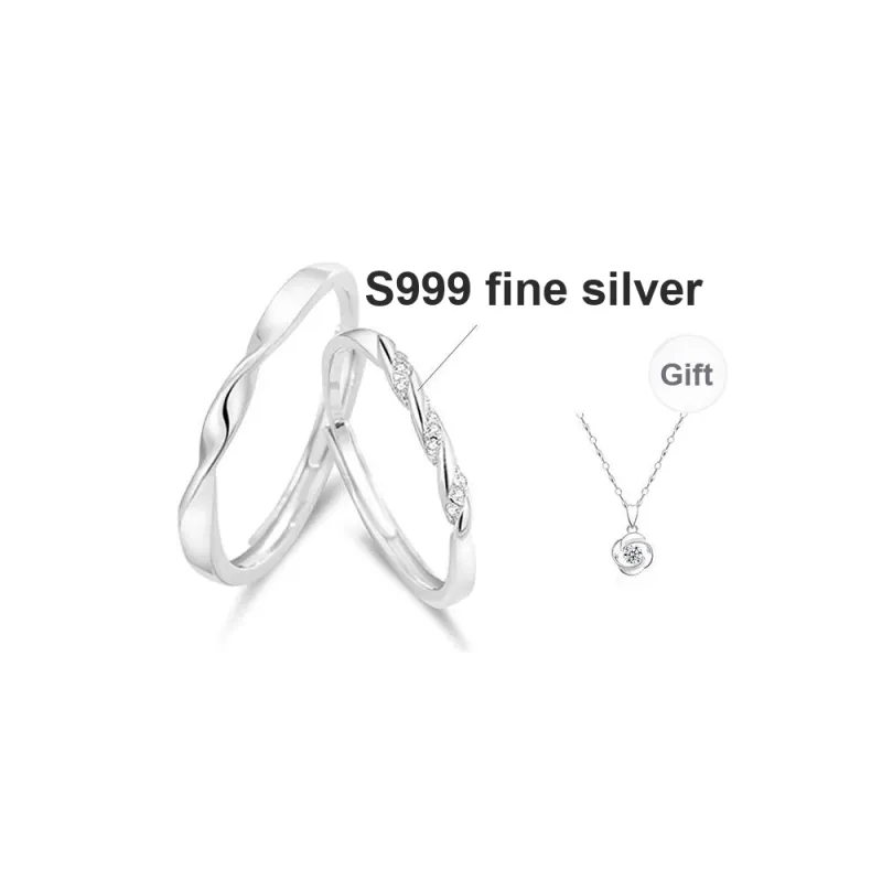 LUCA Sterling Silver Rings Unisex Anniversary Box Anniversary Year-7