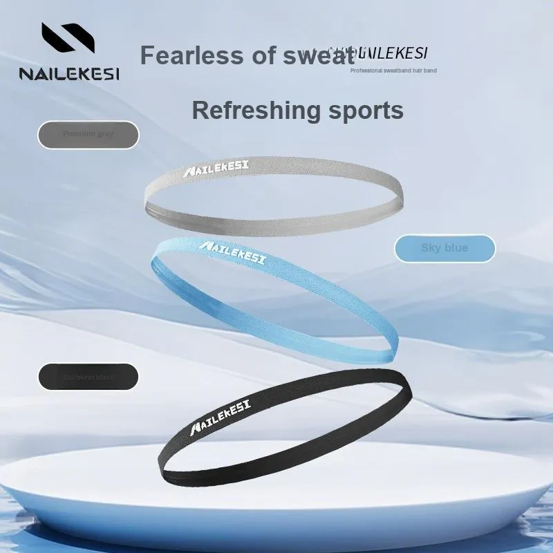 NAILEKESI Sweatbands Elastic Sports Running Fitness Unisex-7