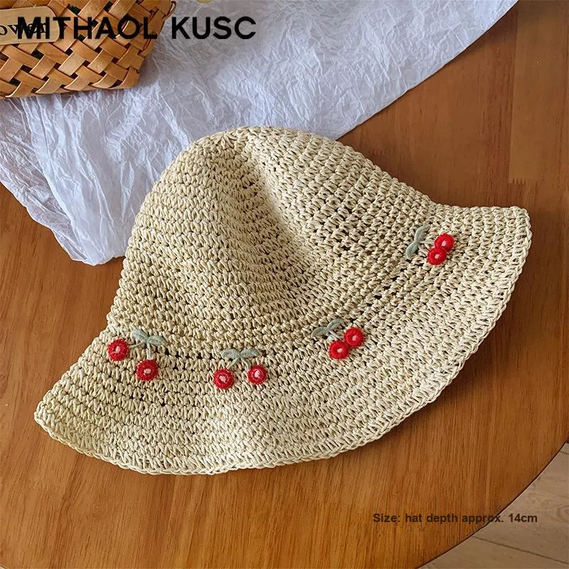 MITHAOL KUSC Straw Woven Sun Protection Hats Women's-7