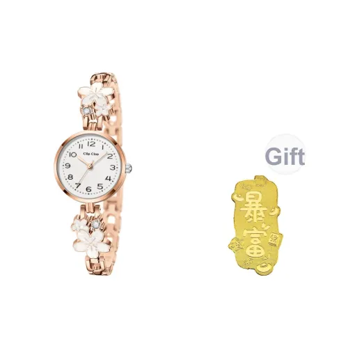 Clip Clop Кварцевый механизм металлический ремешок женские часы белый циферблат