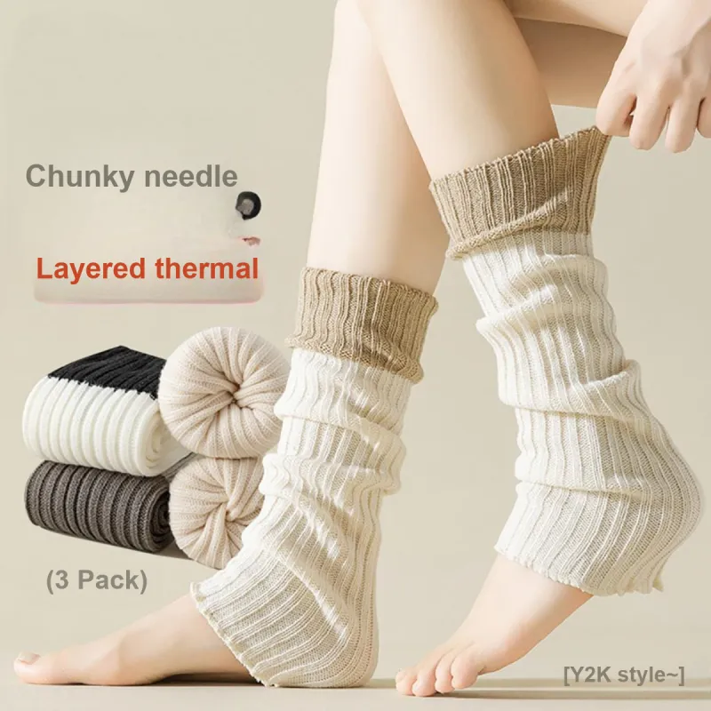 MIIOW Knee High Socks Women's 3 Pack-4