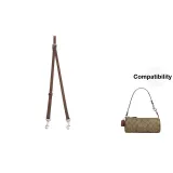 Brown Silver-Tone Buckle 94-123cm Crossbody Shoulder Strap