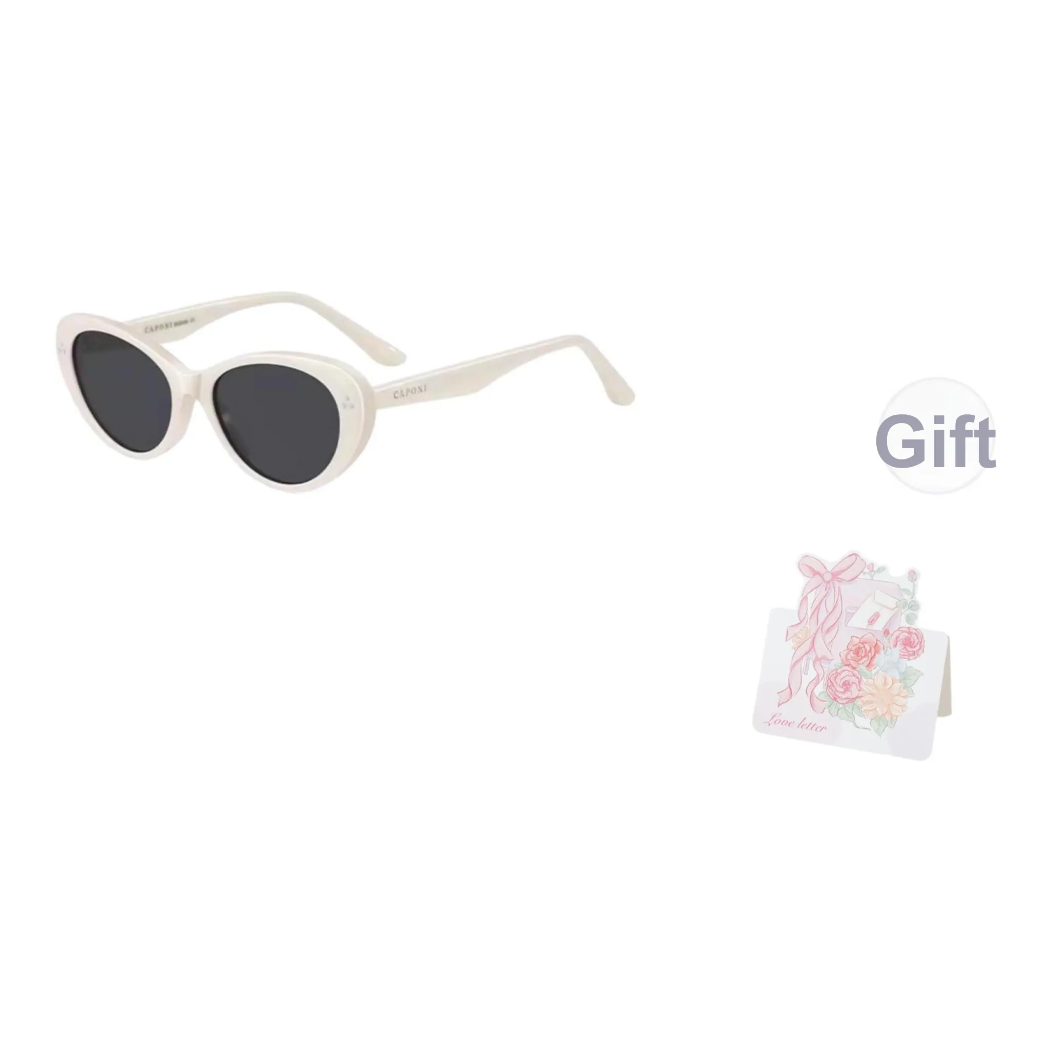 CAPONI Пластиковая оправа Кошачий глаз Солнцезащитные очки Унисекс Многоцветные