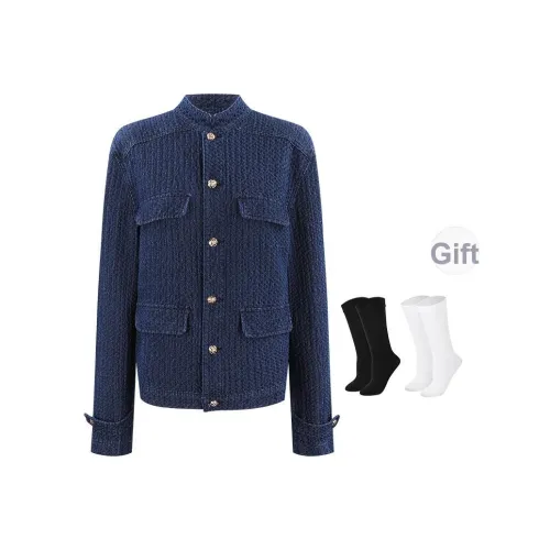 BSEVENI Винтажный синий Женский Куртка