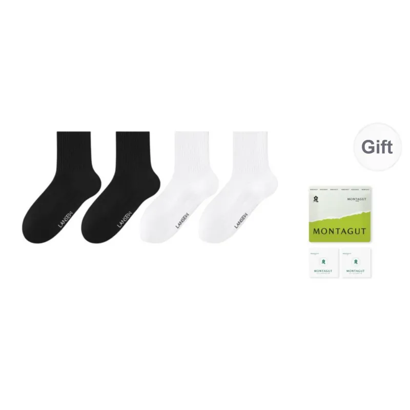 Montagut Mid Calf Socks Unisex 4 Pack-8