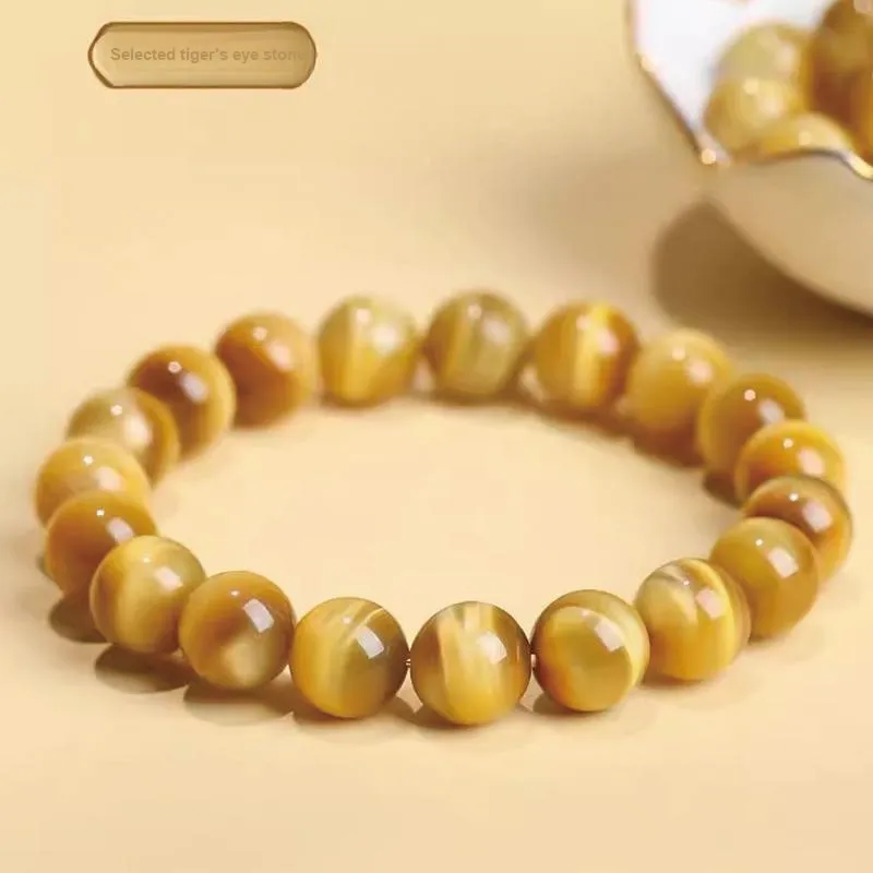 Moonstone Edge Tiger's Eye Stone Bracelets Unisex-2